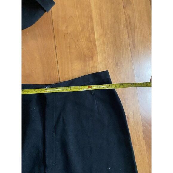 Philippe Adec Paris Pant Suit Set Black Wool 2 Piece Size 8 - Picture 10 of 14